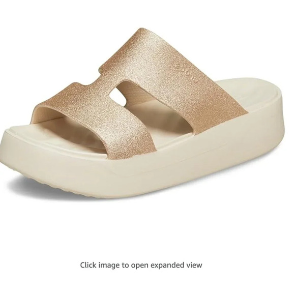 NWT NWT Crocs Getaway Platform H-Strap, Wedge Sandals for Women, stucco, size 4 - Picture 4 of 5